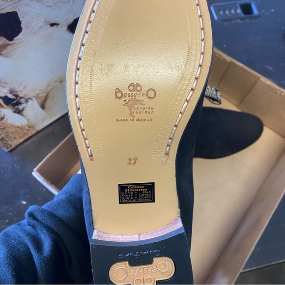 NIB El Besserro Leather Nobuck Nubuck Suede Leather Boots Booties 9 - Picture 5 of 7